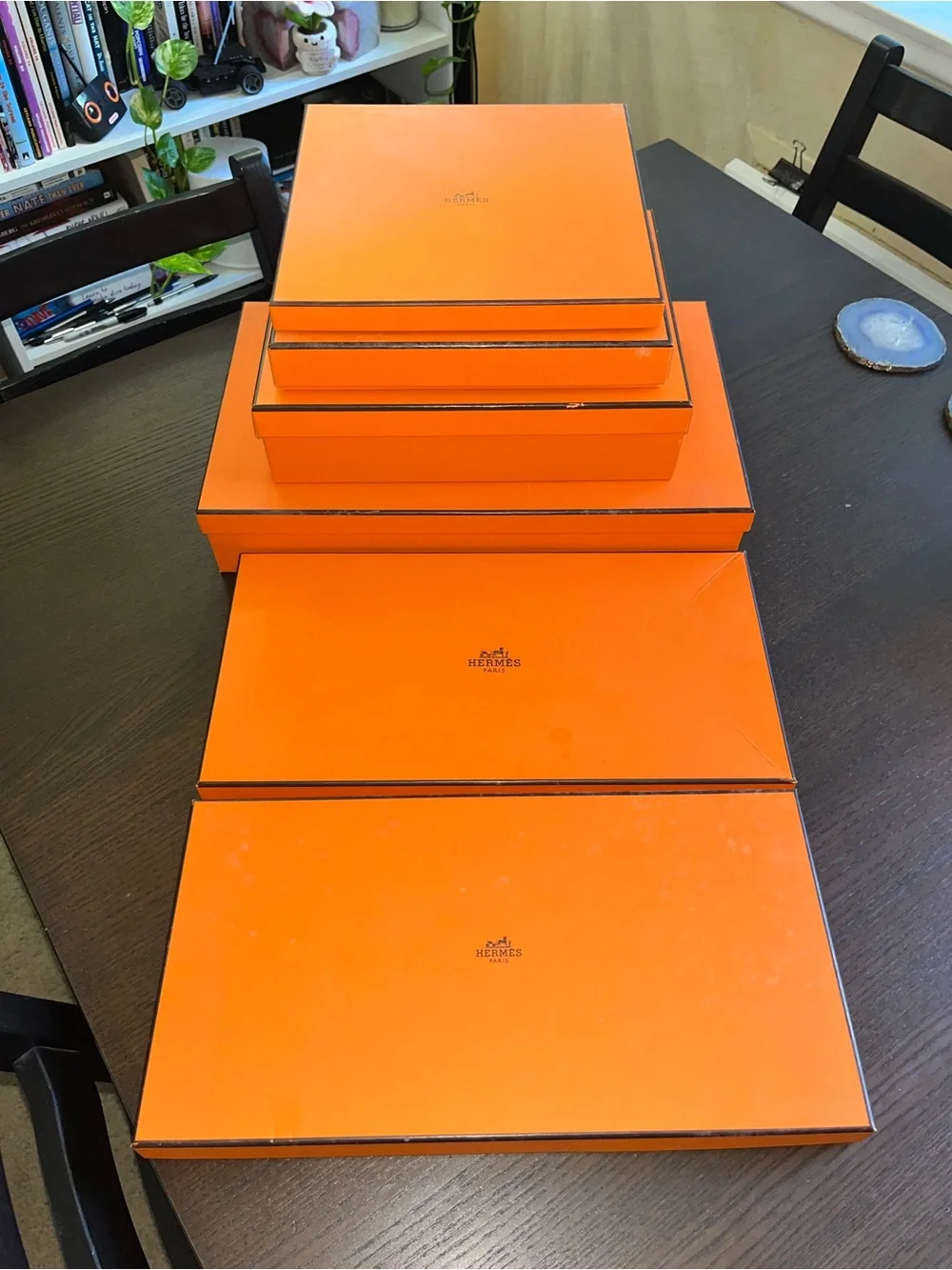 Hermes Orange Storage Boxes Set